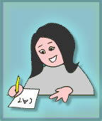 girl writing