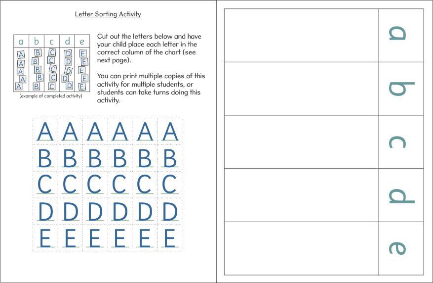letter matching activity