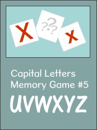 memory game set 5 = UVWXYZ