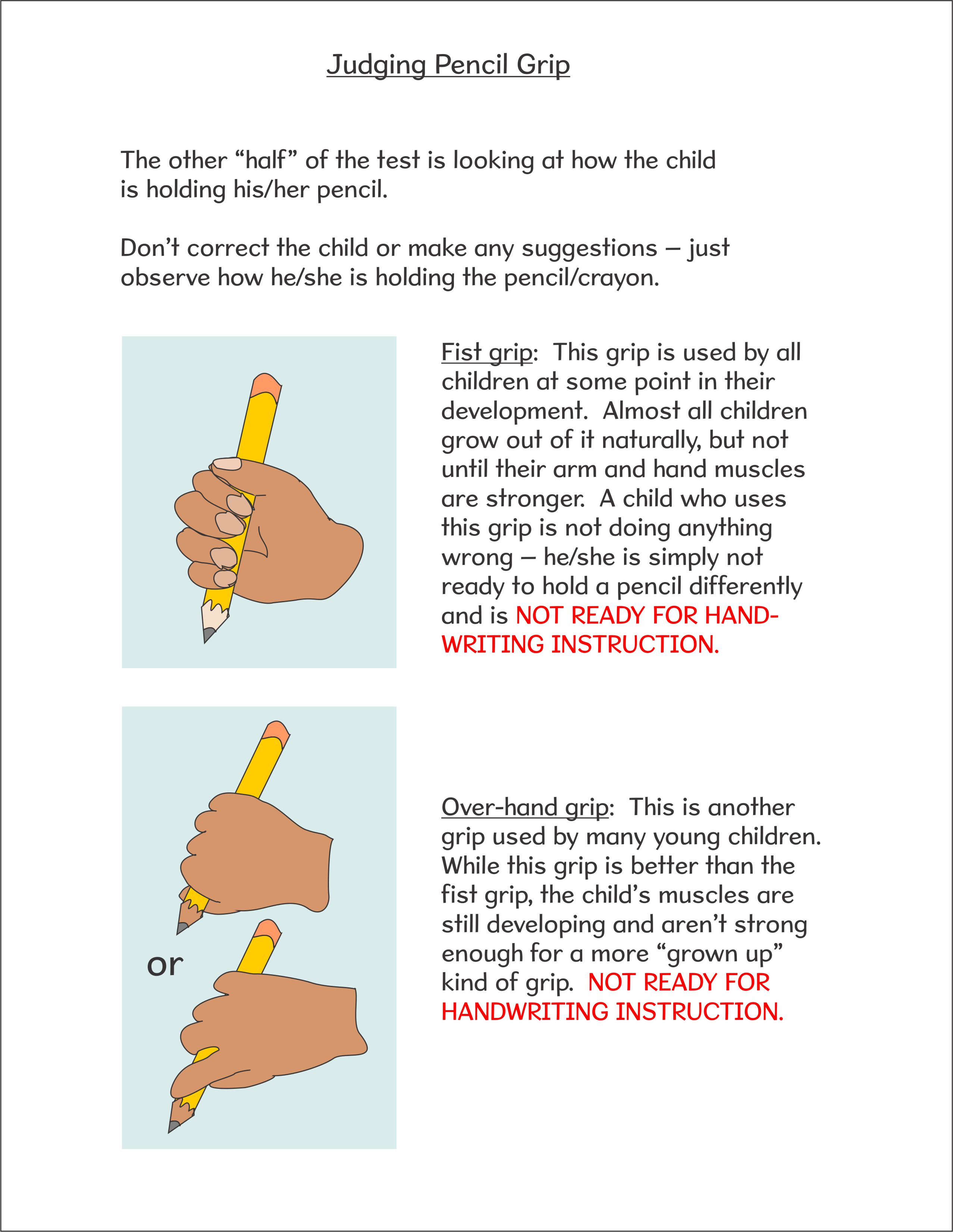 Assessing pencil grip page 1