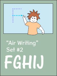 air writing instructions for Capitals book 2