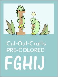 Cut out crafts set 2 FGHIJ pre colored