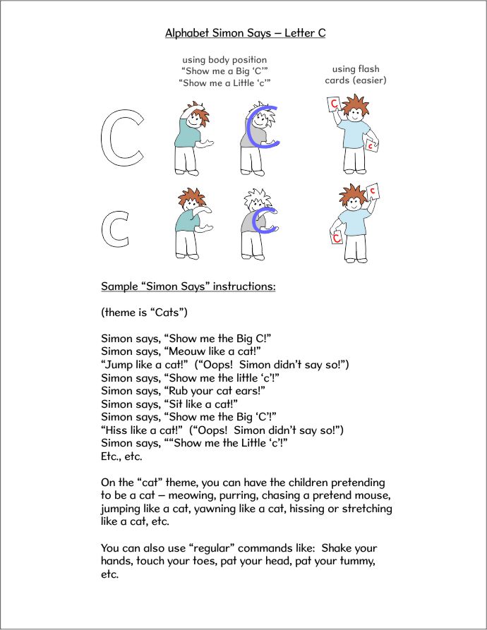 Simon says.pdf – OneDrive  Simon says, Simon says game, Kindergarten songs